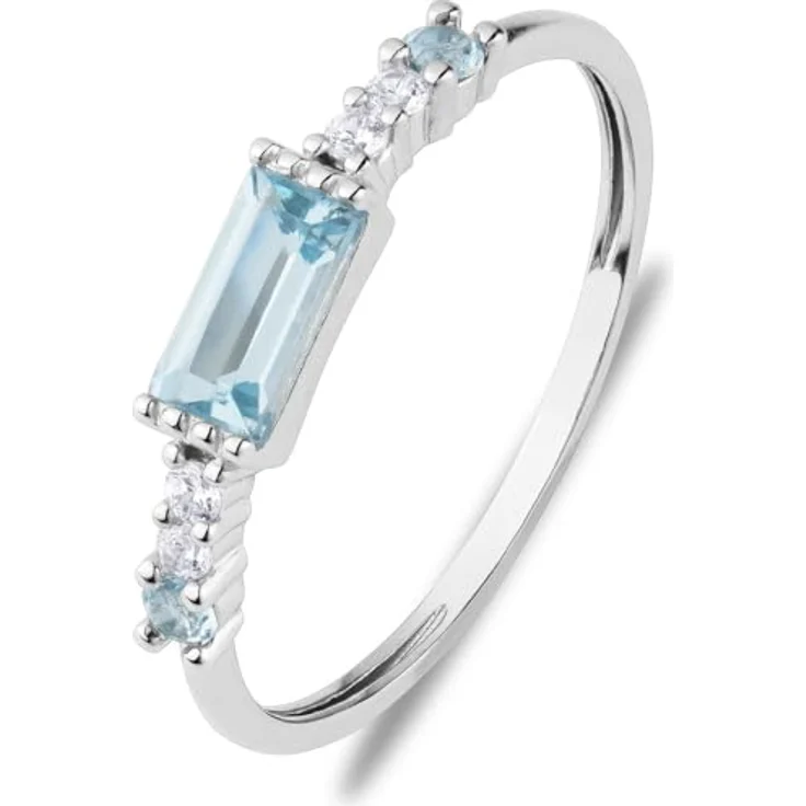 CHRIST Damenring 1 Topas, Weißgold, Größe 56, eleganter Schmuck für Damen – Bild 1