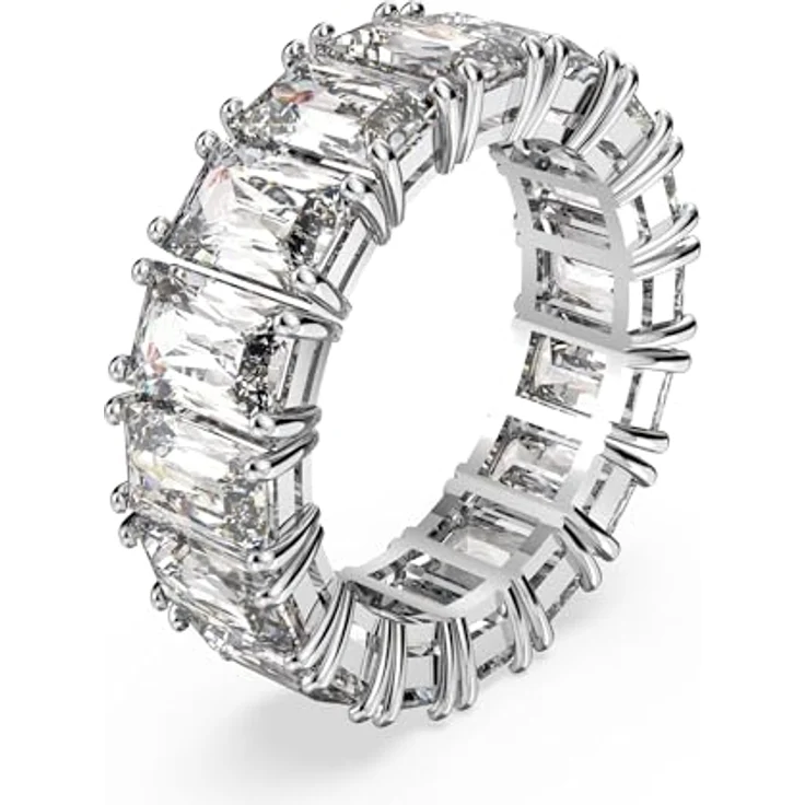 Swarovski Matrix Vittore Ring, Rechteckschliff, Weiß, Rhodiniert, eleganter Damenring für raffiniertes Understatement – Bild 2