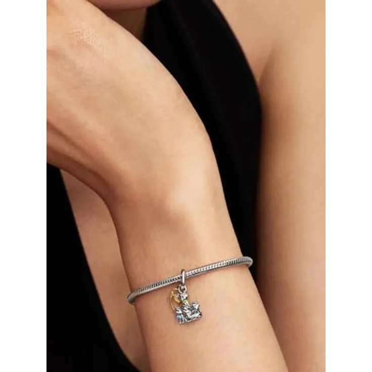 PANDORA Charm Disney Aristocats Duchess & Kätzchen, 925 Sterling Silber mit 14 Karat Vergoldung und Emaille, Schriftzug MUM, 764465C01 – Bild 4