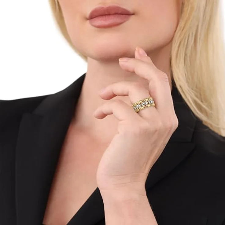 JOOP! Damenring, Edelstahl Bicolor, 9 mm Breite, eleganter Schmuck in Geschenkbox – Bild 2