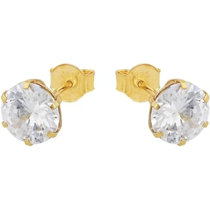 Amor Ohrstecker Unisex, 375er Gold mit synthetischem Zirkonia, 0,8 cm, in Geschenkbox, Modell 2013836 – Bild 3