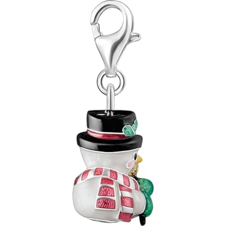 THOMAS SABO Damen Schneemann-Charm 925 Sterling Silber mit Kaltemail, Charm Club Anhänger 2195-007-7 – Bild 2