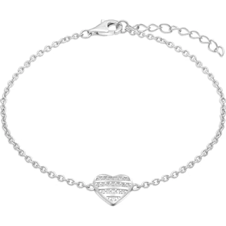 s.Oliver Bracelet, Elegantes Armband aus poliertem 925er Sterlingsilber, verstellbar bis 20 cm, wasserfest & hautfreundlich, silber – Bild 1