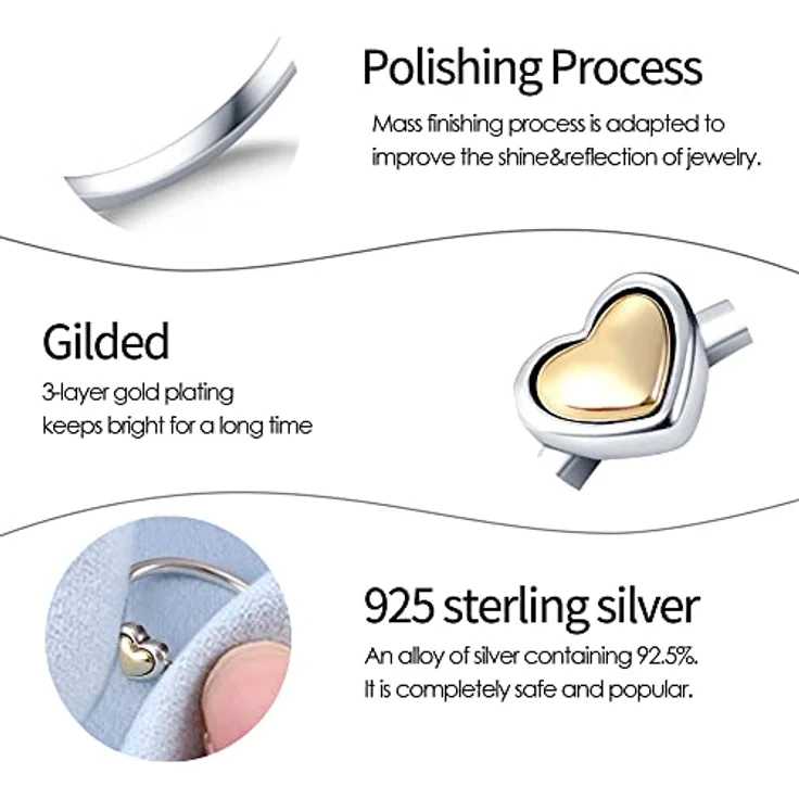 KUNSIR 925 Sterling Silber Damenring Liebesknoten Design mit Zirkonia, Retro-Vintage Stil, Größe R1 – Bild 5
