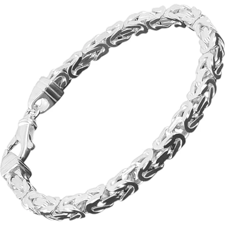 trendor Königskette Armband aus Sterlingsilber 925, 4,7 mm breit, 19 cm, Herren-Schmuck