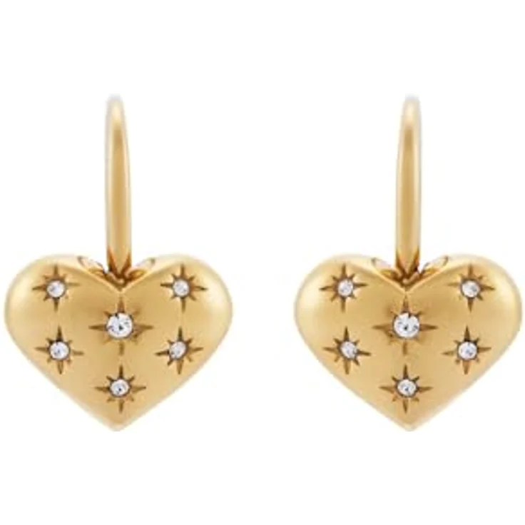 Fossil Sadie Damen Ohrringe aus Edelstahl und Halbedelstein, Gelbgold mit Ohrhaken – Bild 1