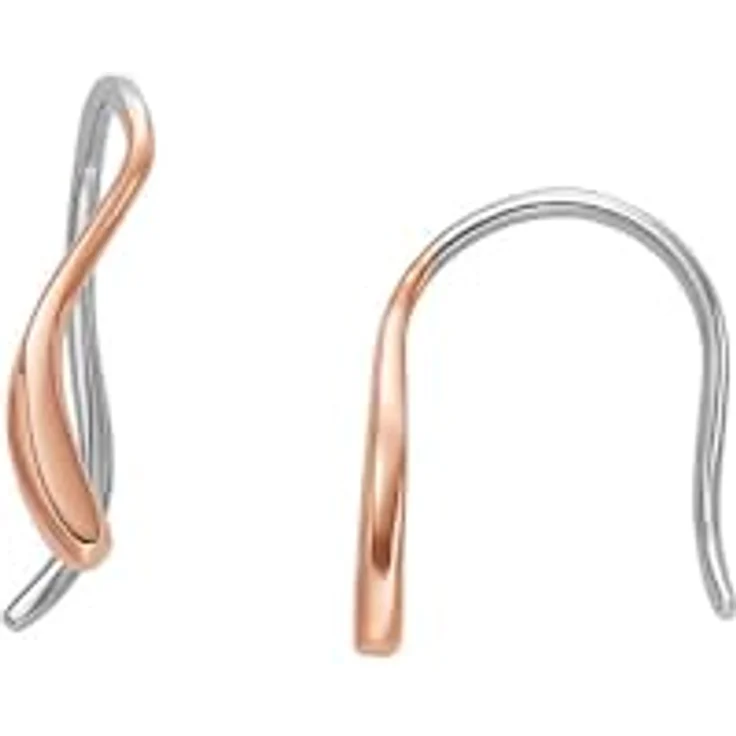 Skagen Damen-Hängeohrringe Essential Waves, Edelstahl roségoldfarben mit poliertem Finish, SKJ1781791 – Bild 1