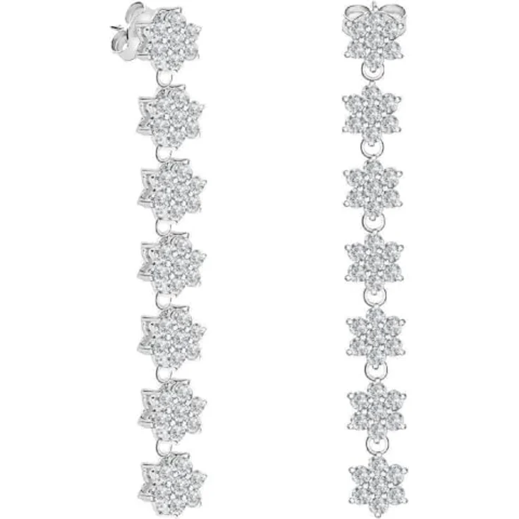CHRIST Damen-Ohrhänger 925er Silber, recycelter Zirkonia, One Size – Bild 1
