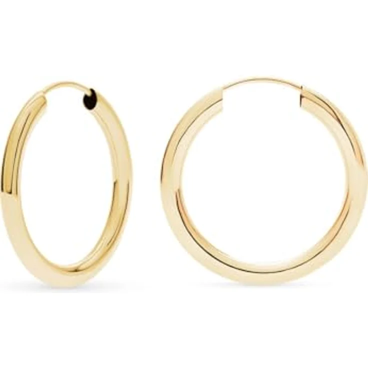 FAVS Damen-Creolen, 375er Gelbgold, zeitloses Design, One Size – Bild 3