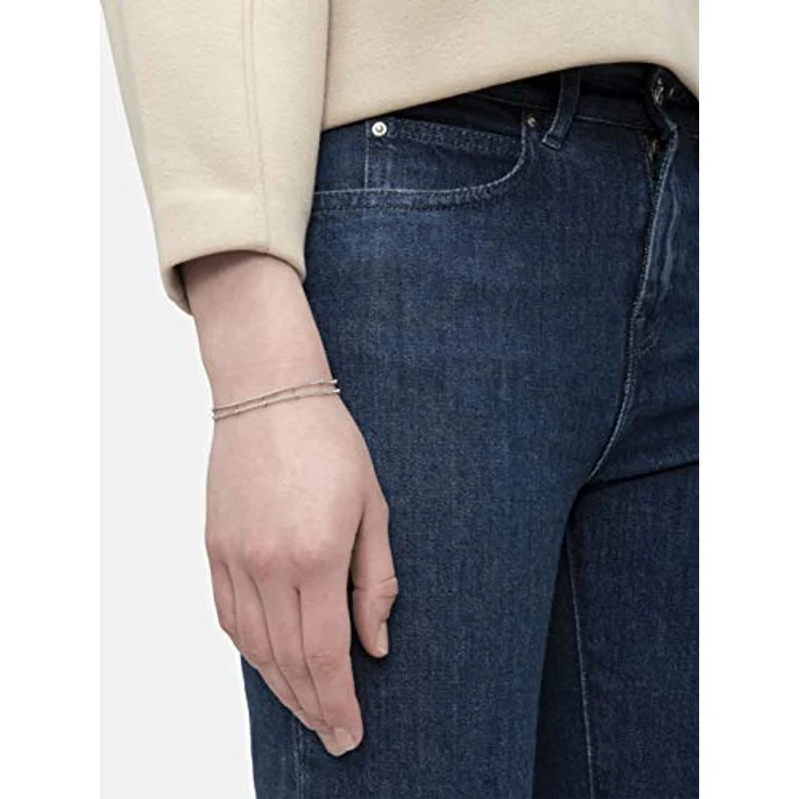 LIEBESKIND Berlin doppelreihiges Armband LJ-0585-B-20, Edelstahl mit Logoanhänger, silberfarben, 17+3 cm – Bild 2