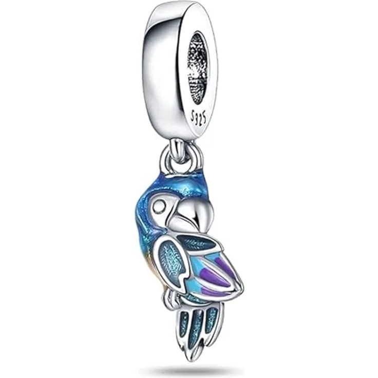 TINSLO Charm Anhänger Damen 925 Sterling Silber mit Zirkonia-Steinen, kompatibel mit Pandora Armbändern und Halsketten, für Frauen und Mädchen, Modell B11