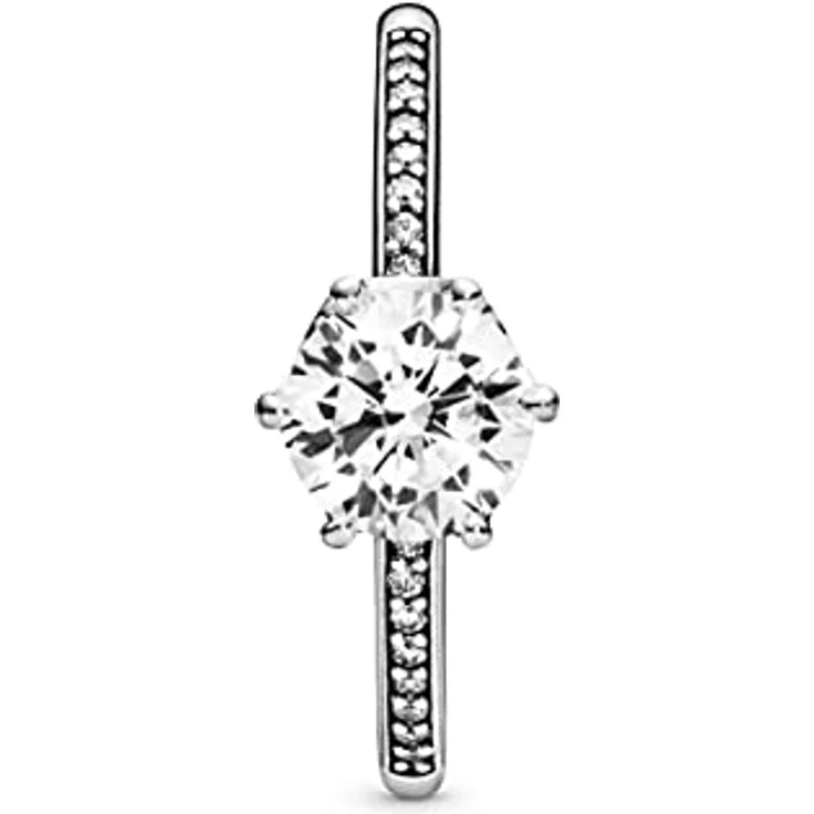 Pandora 198289CZ Damen-Ring Clear Sparkling Crown, 925er Sterlingsilber mit Zirkonia, Ringgröße 54/17,2 – Bild 2