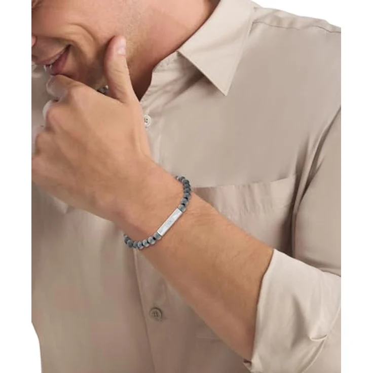 Calvin Klein MIXED BEADS Herren-Armband, Schmuckperlen mit Tigerauge oder Hämatit, 195 mm Umfang – Bild 3
