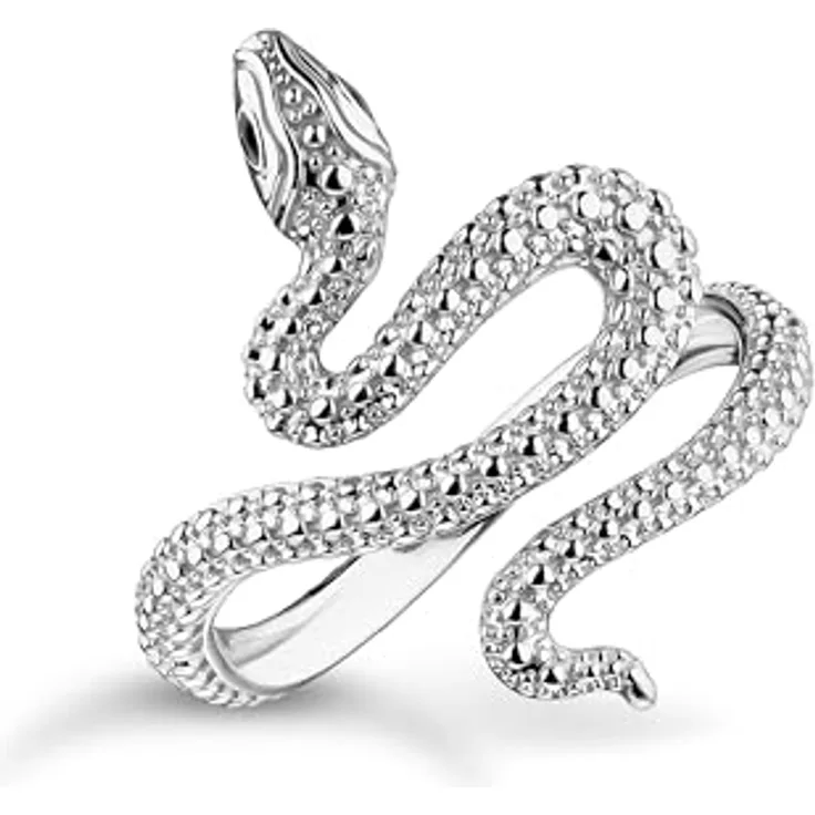 THOMAS SABO Fingerring Tempting Romance, Schlangen-Optik mit detailreicher 3D-Gestaltung
