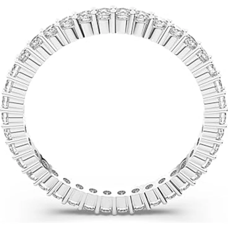 Swarovski Matrix Vittore Ring, Damenring mit Rundschliff, Weiß, Silberfarbenes Finish – Bild 3