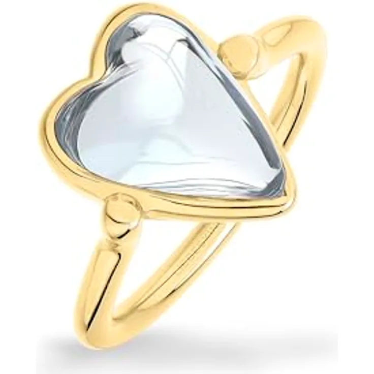 LIEBESKIND BERLIN Damen Ring LJ-1708-R-52, Edelstahl in IP Gold, Größe 52 cm