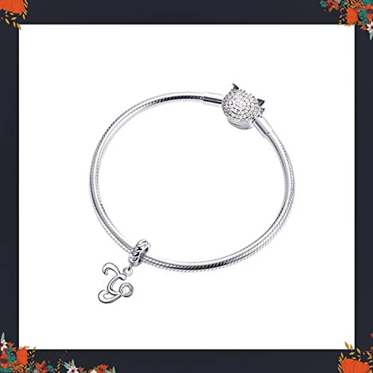 LaMenars Damen Charm-Anhänger Buchstabe Y, 925 Sterling Silber für Chamilia und europäische Armbänder & Halsketten – Bild 2