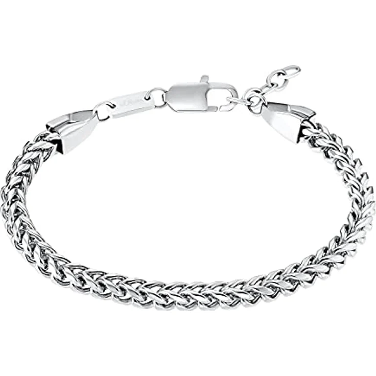 s.Oliver Herren Armband Edelstahl, 20+2 cm mit Karabinerverschluss, elegantes Design, kommt in Schmuck Geschenk Box – Bild 1