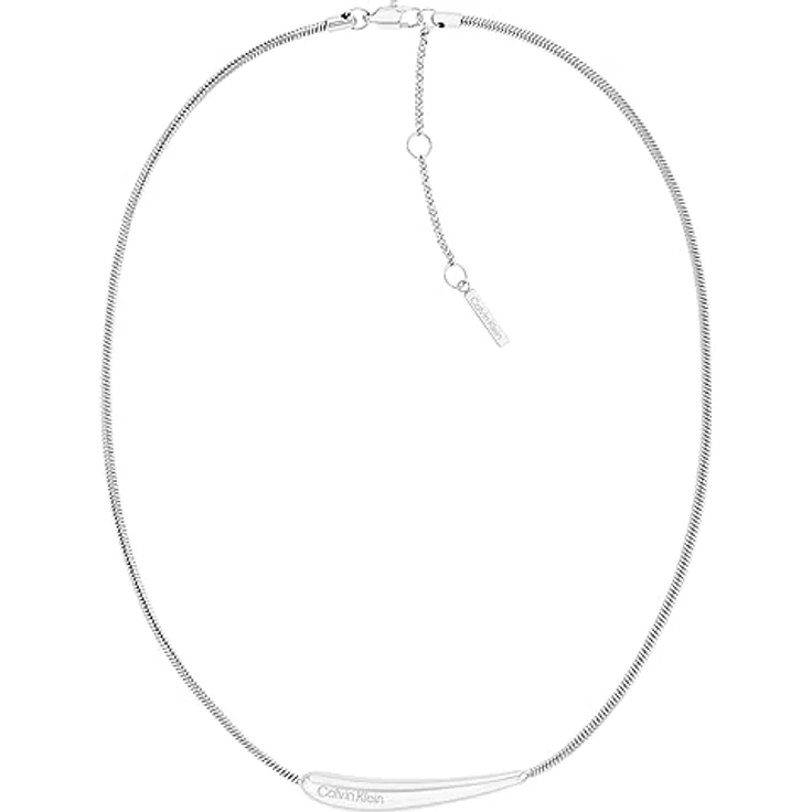 Calvin Klein ELONGATED DROPS, Damen-Halskette aus poliertem Edelstahl mit Karabinerverschluss, 40,6 cm lang – Bild 1