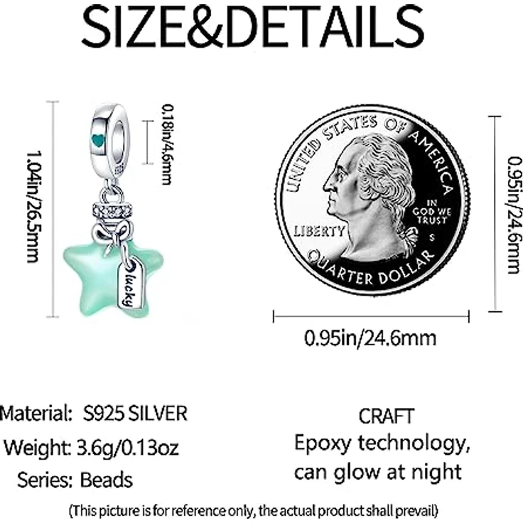 HappyStar 925 Sterling Silber Charm, I LOVE MOM Dangle Anhänger mit 5A-Zirkonen, geeignet für Pandora Armbänder, perfekt als Geschenk zum Muttertag – Bild 3