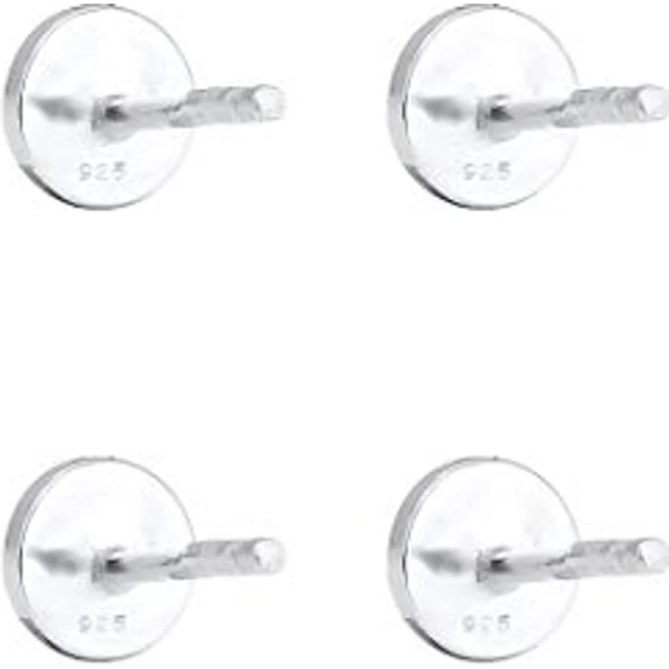 Elli Ohrringe Damen Ohrstecker 2er Set, Gehämmert und Glänzend, 925 Sterling Silber – Bild 3