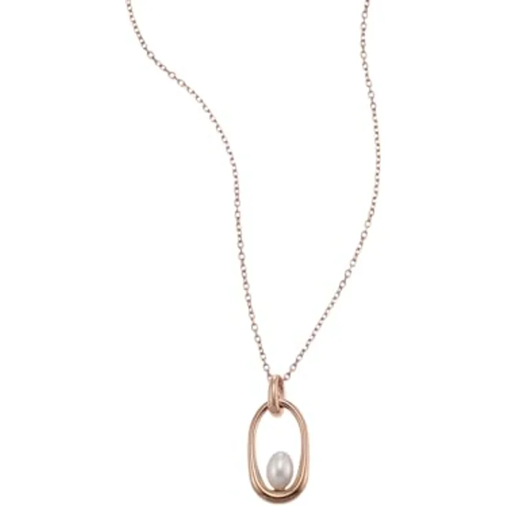 Skagen Damenkette Agnethe Anhänger aus Edelstahl, roségoldfarben mit Karabinerverschluss – Bild 4