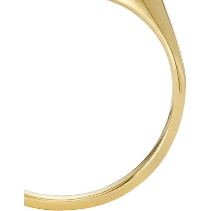 FOSSIL Damen-Siegelring Harlow Linear Texture Heart, goldfarbener Edelstahl, Größe 5-9 – Bild 4