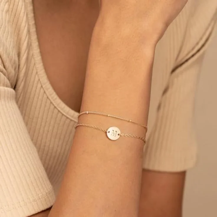 TINGN Gold Armband mit Buchstaben Z, Zierliche Mehrlagige Gliederkette, 18 Karat goldgefüllt, personalisierbares Damen-Schmuckstück, Geburtstagsgeschenk für Frauen – Bild 5