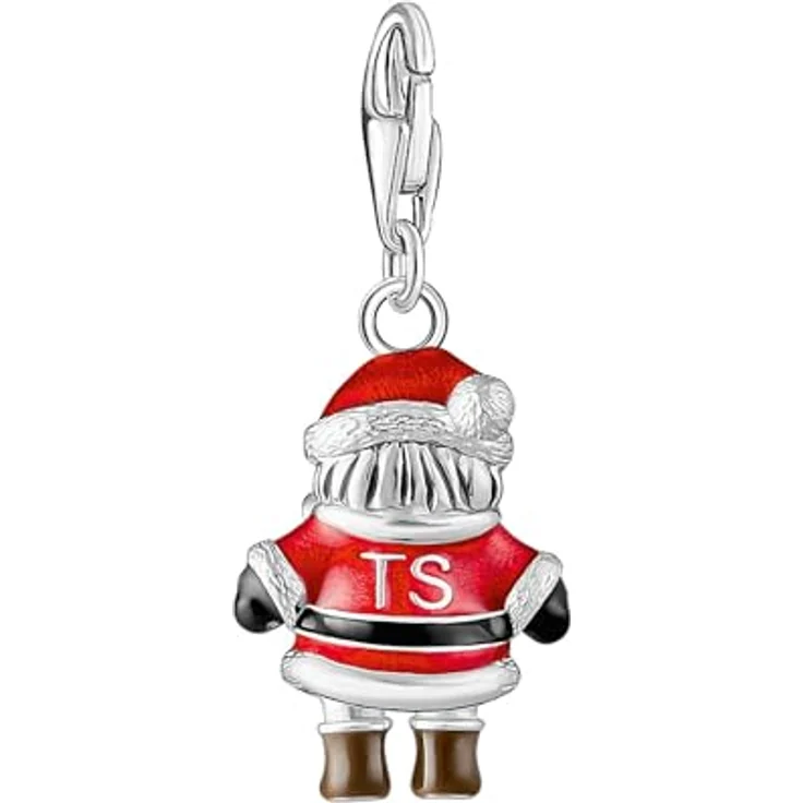 THOMAS SABO Charm-Einhänger Santa Claus, 925 Silber mit handbemalten Details und synthetischem Zirkonia – Bild 2