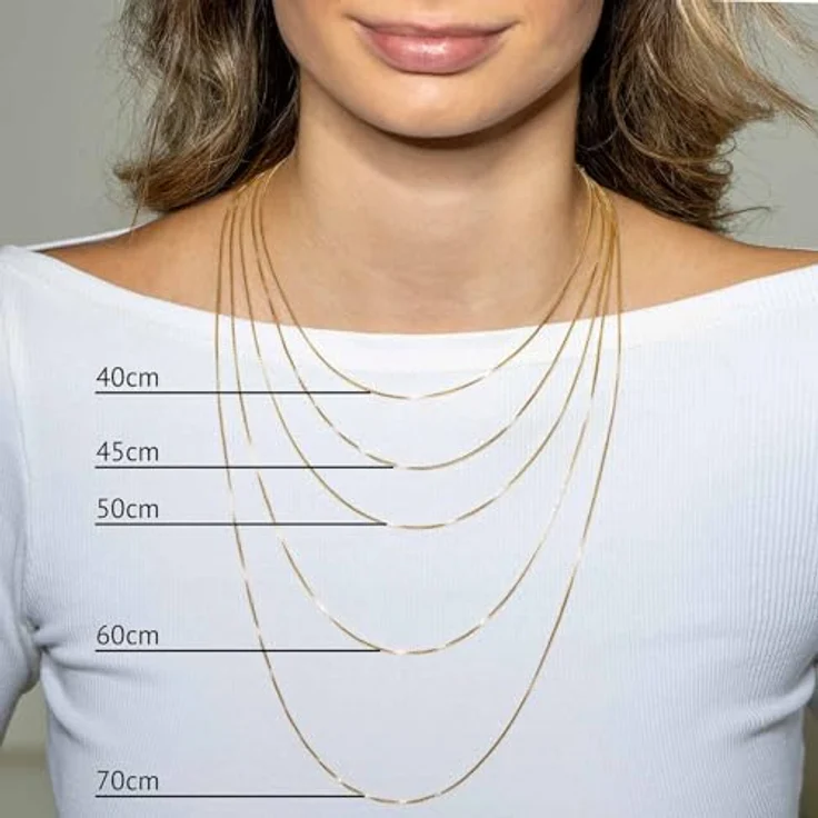 Materia Goldkette Damen Venezianer 60cm, vergoldet aus 925 Sterling Silber, Karabinerverschluss – Bild 4