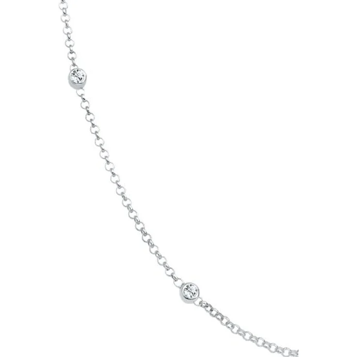 Elli Halskette Damen Solitär mit Glaskristallen, 925 Sterling Silber, handgefertigt und anlaufgeschützt – Bild 3