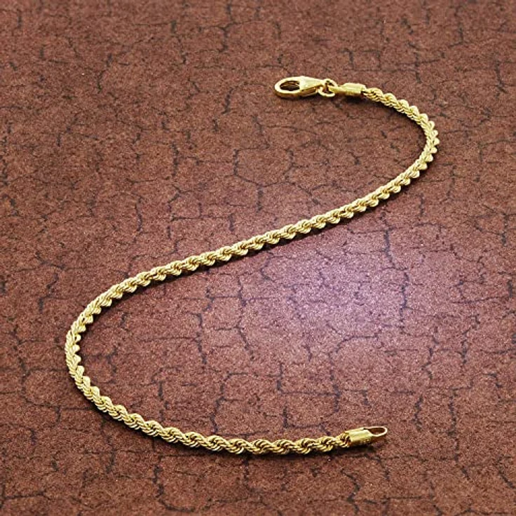 trendor Damen-Armband 333 Gold / 8 Karat Kordelkette, 18,5 cm, hochwertiger Goldschmuck für Frauen, ideales Geschenk in Schmuck-Box – Bild 2