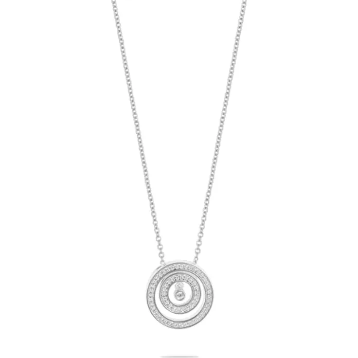 JETTE Damen-Kette 925er Silber mit 63 Zirkonia, One Size