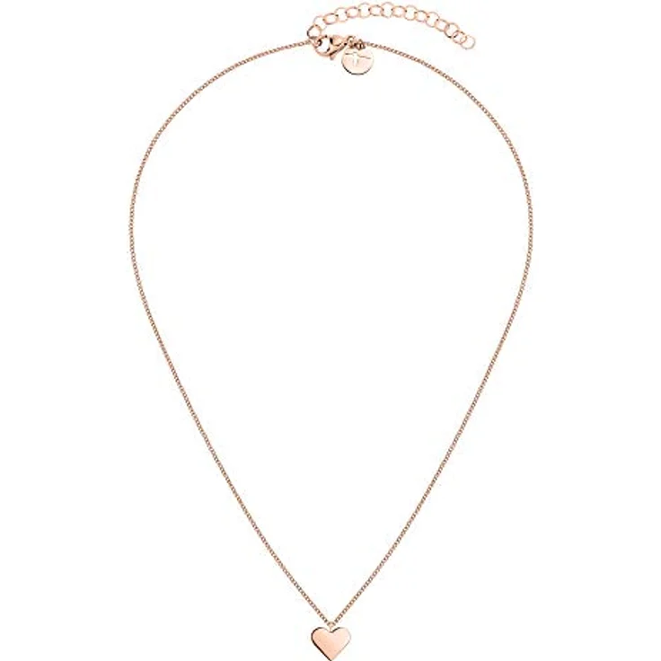 Tamaris TJ-0027-N-45, Damen-Halskette mit Herzanhänger, Edelstahl IP Roségold poliert, 45 cm verlängerbar – Bild 2