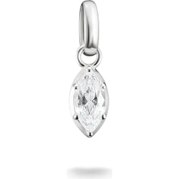 THOMAS SABO Connect Charm Pendant Birthstone Collection, 925 Sterling Silber mit Monatsgravur für April – Bild 1