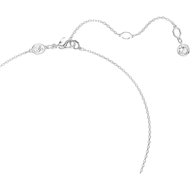 Swarovski Sublima, Rhodinierter Damenhalsketten-Anhänger mit Strahlenden Swarovski Kristallen in Weiß, Meteor-Motiv – Bild 3