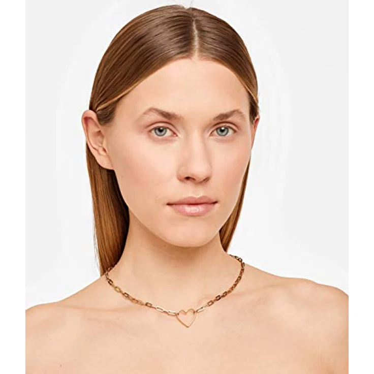 LIEBESKIND Berlin Damen-Collier Herzette, Edelstahl vergoldet, Länge 32-45 cm, Federringverschluss – Bild 2