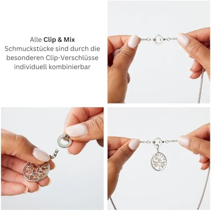 LEONARDO Charm-Einhänger Darlin's, Edelstahl mit imitativer Perle, weiß – Bild 2
