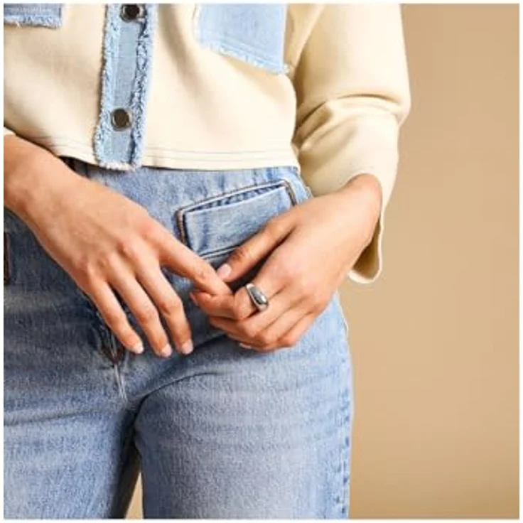 FOSSIL Damen-Edelstahlband Ringe, 6, Ankersilber, poliertes Finish aus rostfreiem Stahl – Bild 2