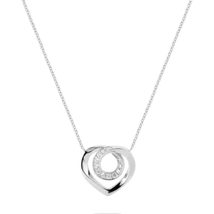 JETTE Damen-Kette 925er Silber, recycelter Zirkonia, One Size, Silber 32029961