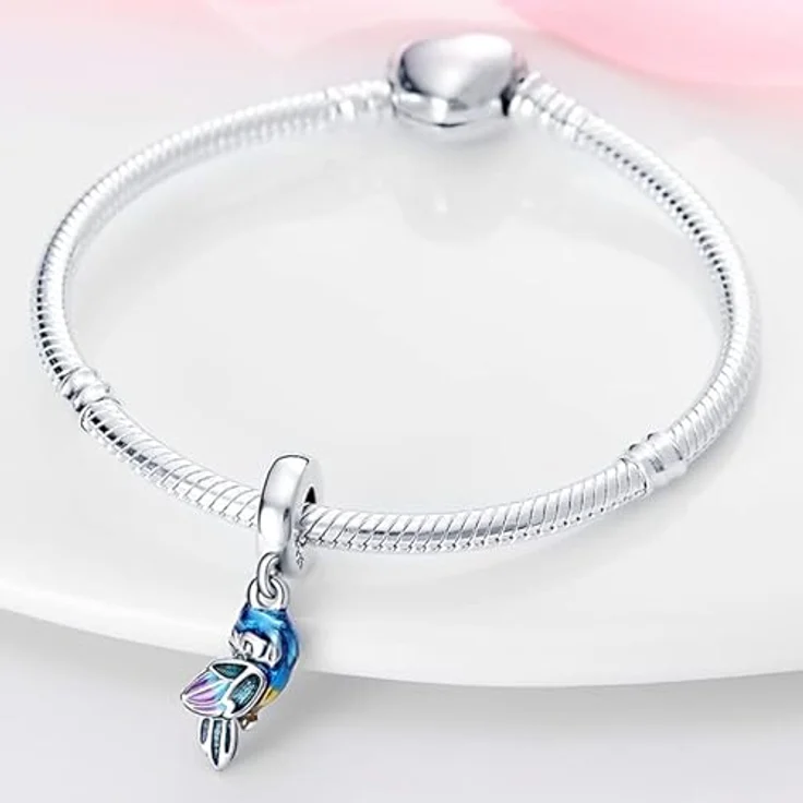 TINSLO Charm Anhänger Damen 925 Sterling Silber mit Zirkonia-Steinen, kompatibel mit Pandora Armbändern und Halsketten, für Frauen und Mädchen, Modell B11 – Bild 3