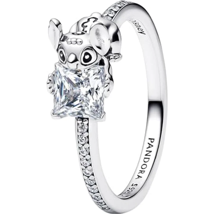 Pandora Disney Stitch & Stein Ring, Sterling-Silber mit Cubic Zirkonia, Gr. 52, aus der Disney Kollektion, 193740C01-52 – Bild 1