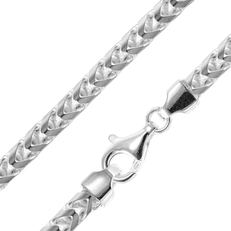 trendor Herren-Kette 925 Silber Fuchsschwanzkette 5,6 mm, modischer Halsschmuck 50 cm mit Karabinerverschluss, Geschenkpackung – Bild 1