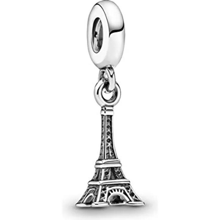 PANDORA Silber Charm Eifelturm Paris 791082, 925er Sterling Silber, teilweise geschwärzt