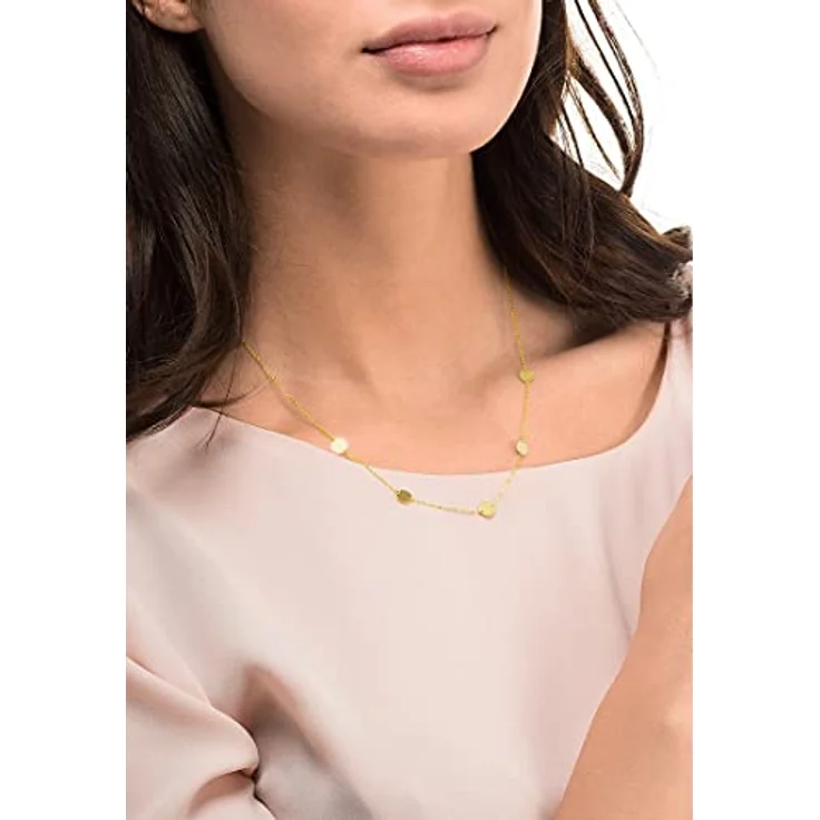 CHRIST Damen-Halskette Collier aus 375er Gelbgold, 45 cm mit 2 cm Verlängerung, elegant in Geschenkbox – Bild 4