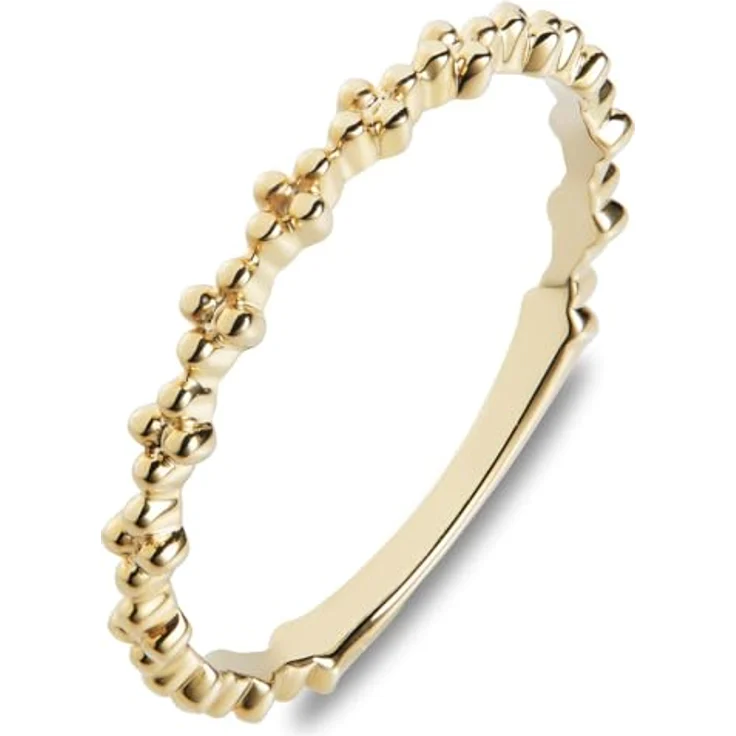 CHRIST Damen-Damenring 585er Gelbgold im filigranen Kugeldesign, glänzend poliert – Bild 1