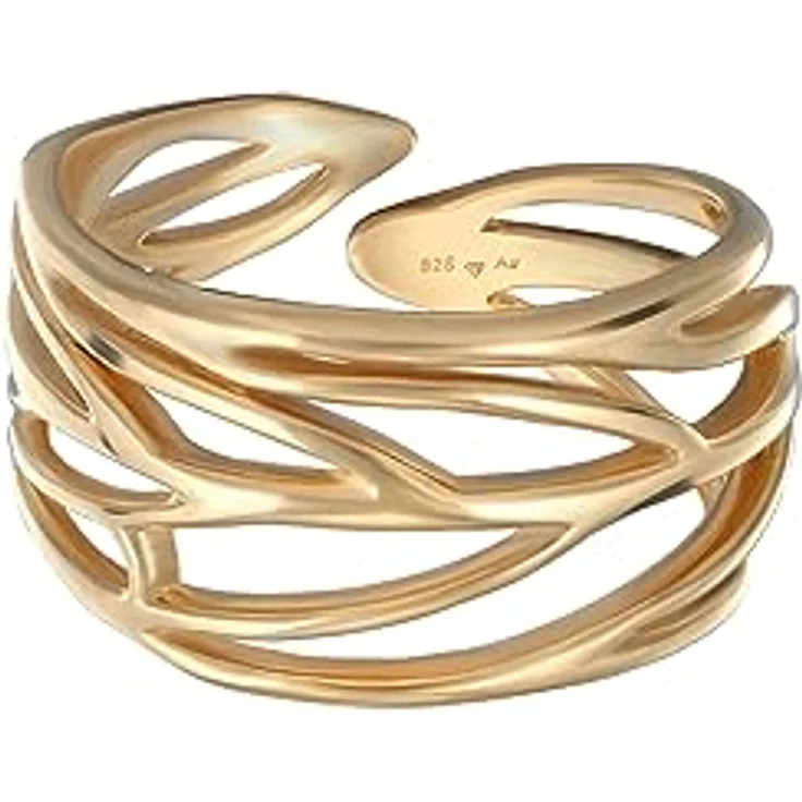 Elli Damen Ring Wickel Blatt Ornament, 925 Sterling Silber, handgefertigt, anlaufgeschützt – Bild 2