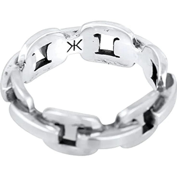 Kuzzoi Massiver Herrenring im Ankerketten Design, 925 Sterling Silber poliert, Ringgröße 64, Lifestyle-Ring für Männer – Bild 4