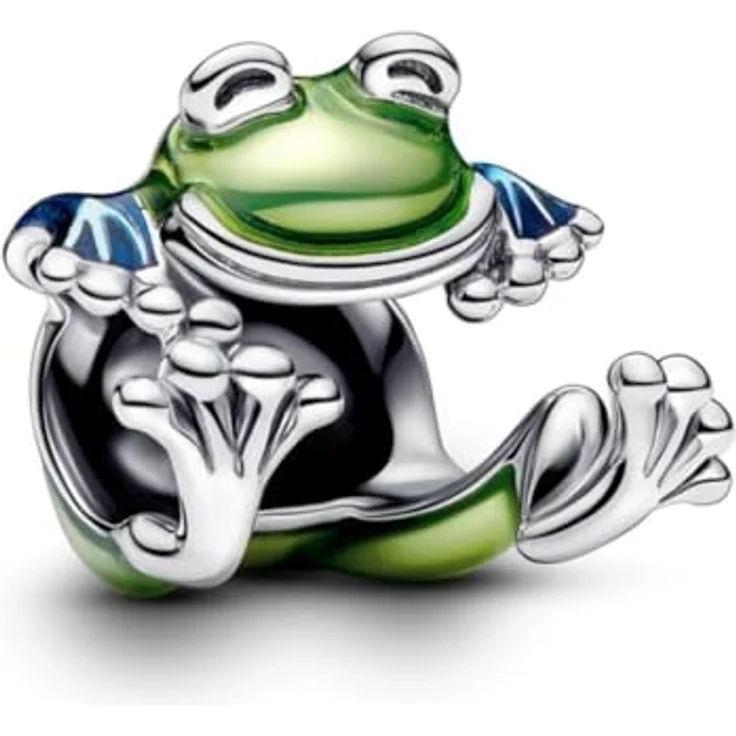 Pandora Charm-Einhänger Pandora Moments Kletterfrosch, Sterlingsilber mit blauem und grünem Emaille, 793342C01 – Bild 2