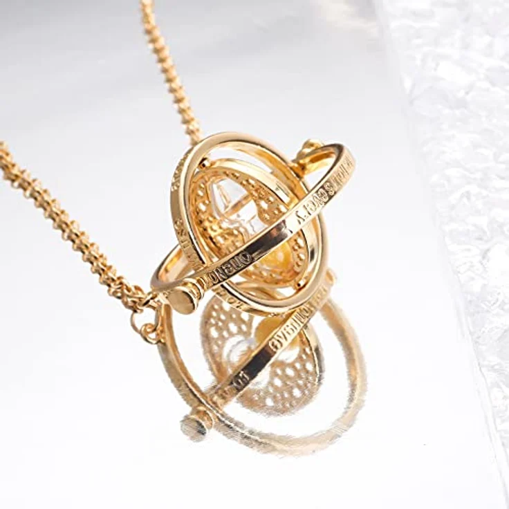 UTTER Wizard Halskette, Zeitumkehrer Hermine Granger mit drehbarer Sanduhr, 100% nickel- und bleifrei – Bild 3